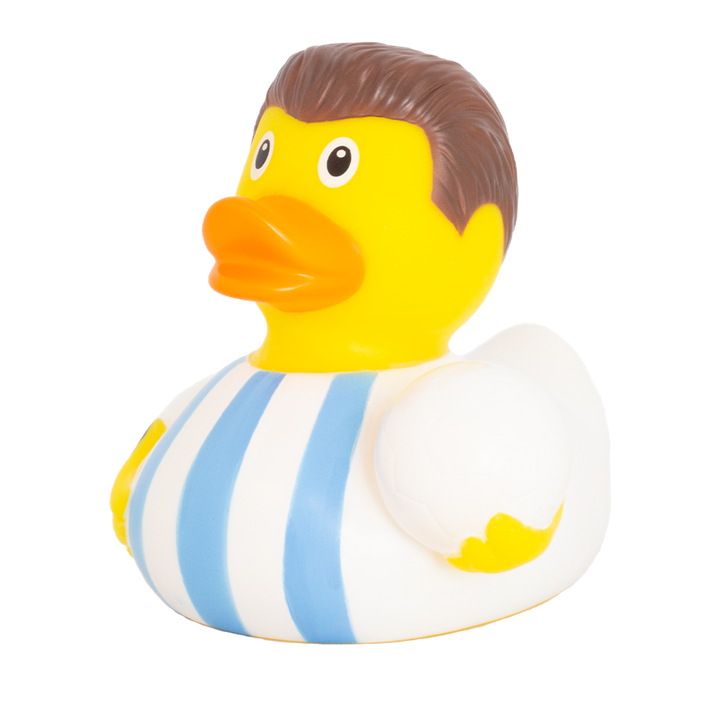 Fussballspieler Argentinien Ente Badeente Quietscheente Gummiente Lilalu