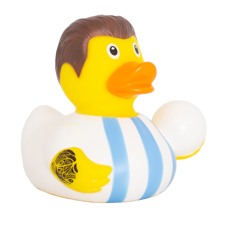 Fussballspieler Argentinien Ente Badeente Quietscheente Gummiente Lilalu