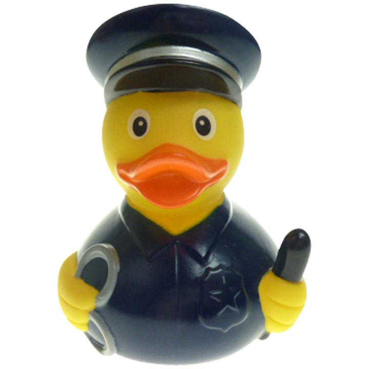 Polizei Cop Ente Badeente Quietscheente Factotum