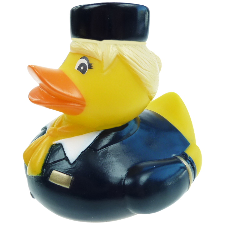 Stewardess Flugbegleiterin Ente Badeente Quietscheente Factotum