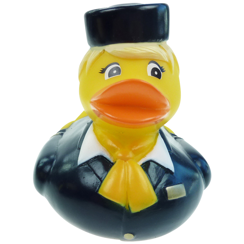 Stewardess Flugbegleiterin Ente Badeente Quietscheente Factotum