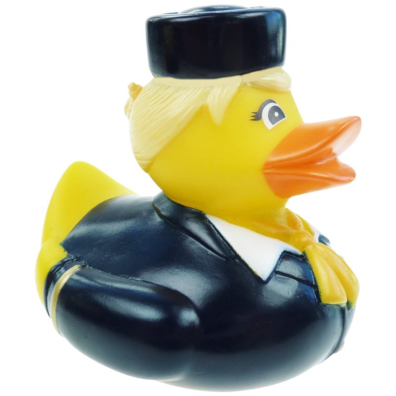 Stewardess Flugbegleiterin Ente Badeente Quietscheente Factotum