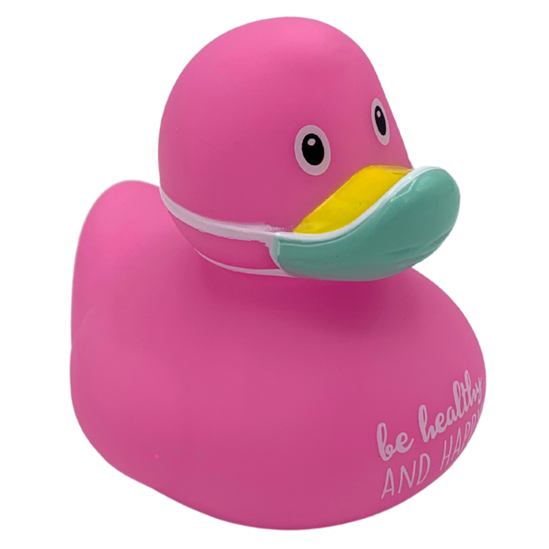 Gesundheit Maske Ente Pink Badeente Quietscheente Lilalu