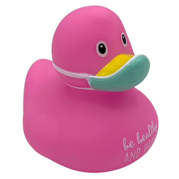 Gesundheit Maske Ente Pink Badeente Quietscheente Lilalu