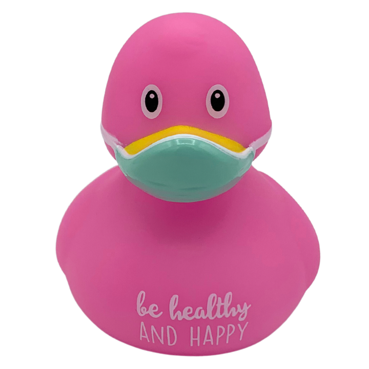 Gesundheit Maske Ente Pink Badeente Quietscheente Lilalu