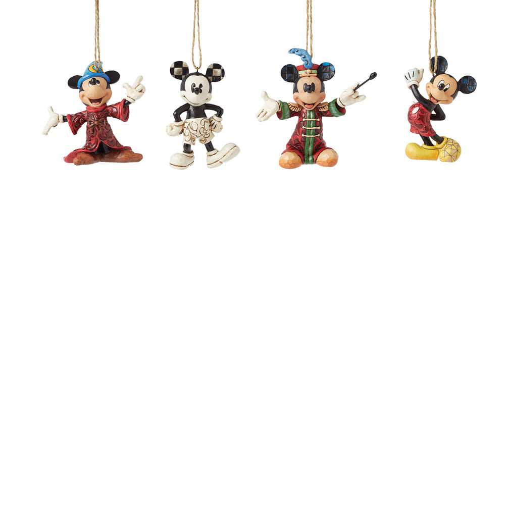 4 Disney Mickey Maus Christbaumschmuck Hängende Dekoration Set Jim Shore Enesco