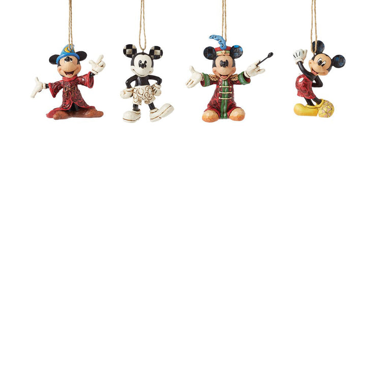 4 Disney Mickey Maus Christbaumschmuck Hängende Dekoration Set Jim Shore Enesco