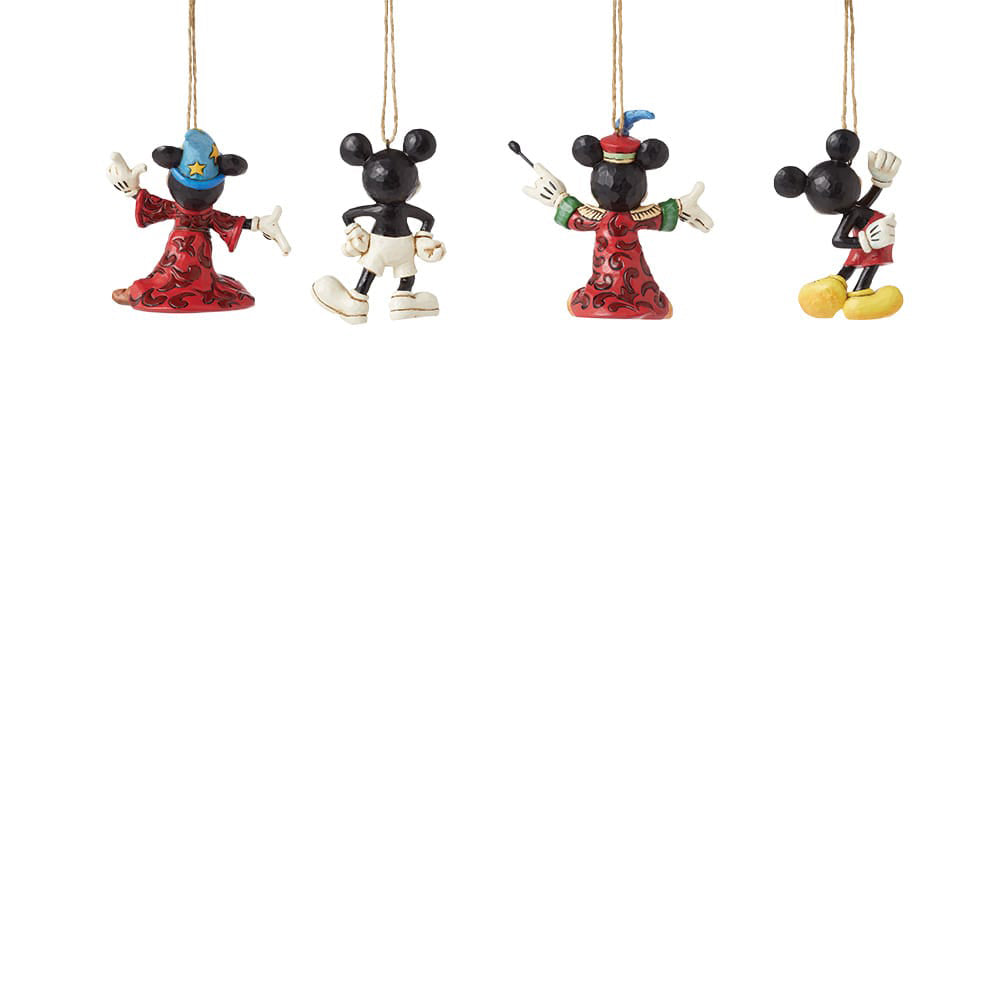 4 Disney Mickey Maus Christbaumschmuck Hängende Dekoration Set Jim Shore Enesco