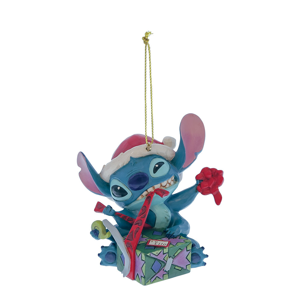 Disney Lilo & Stitch Unwrapping Christmas Gift Christbaumschmuck Hängende Dekoration Jim Shore Enesco