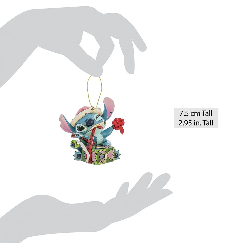 Disney Lilo & Stitch Unwrapping Christmas Gift Christbaumschmuck Hängende Dekoration Jim Shore Enesco