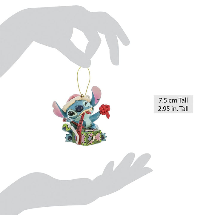 Disney Lilo & Stitch Unwrapping Christmas Gift Christbaumschmuck Hängende Dekoration Jim Shore Enesco