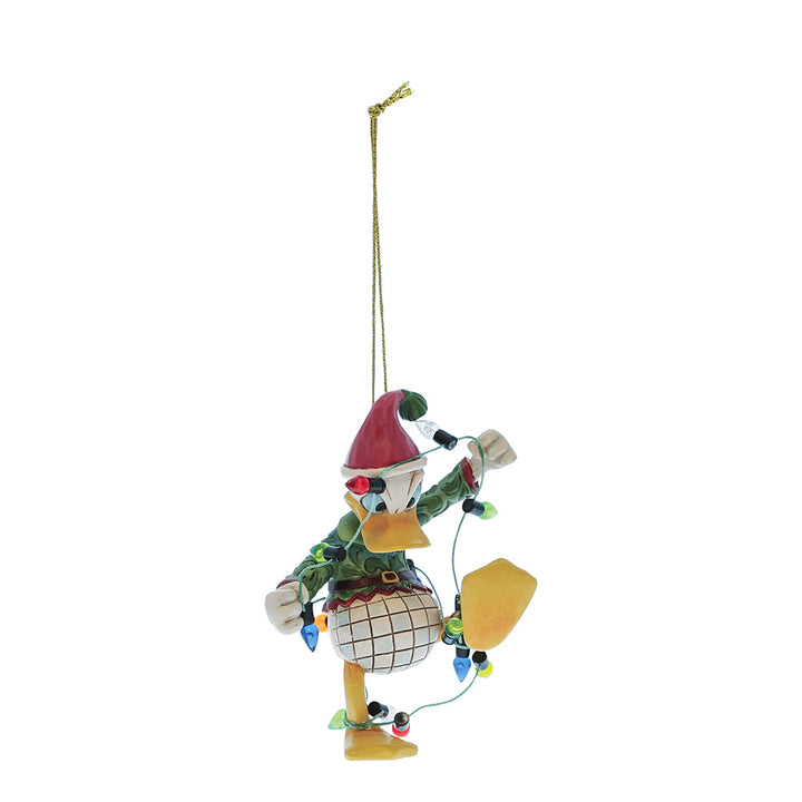 Disney Donald Duck Wrapped in Lights Christbaumschmuck Hängende Dekoration Jim Shore Enesco