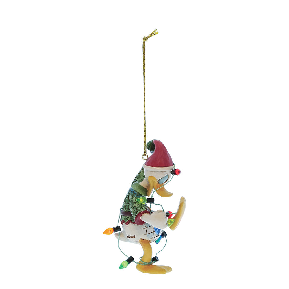Disney Donald Duck Wrapped in Lights Christbaumschmuck Hängende Dekoration Jim Shore Enesco