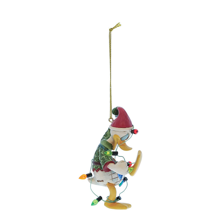 Disney Donald Duck Wrapped in Lights Christbaumschmuck Hängende Dekoration Jim Shore Enesco