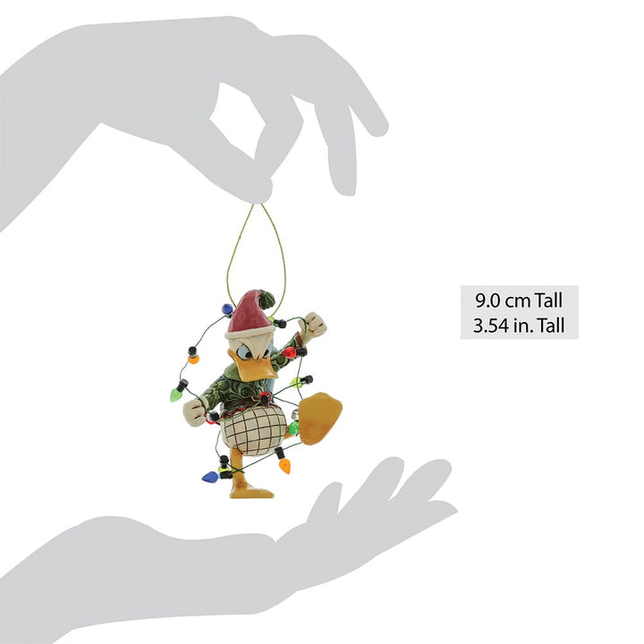 Disney Donald Duck Wrapped in Lights Christbaumschmuck Hängende Dekoration Jim Shore Enesco