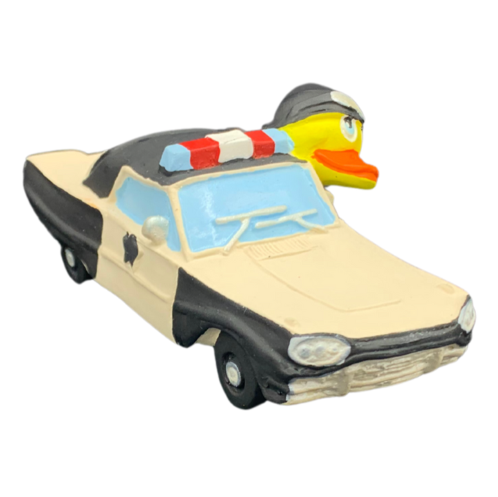 Sheriff Polizei Auto Quietscheente Badeente Naturkautschuk Lanco