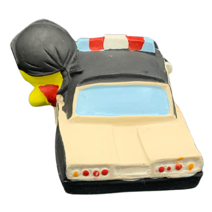 Sheriff Polizei Auto Quietscheente Badeente Naturkautschuk Lanco