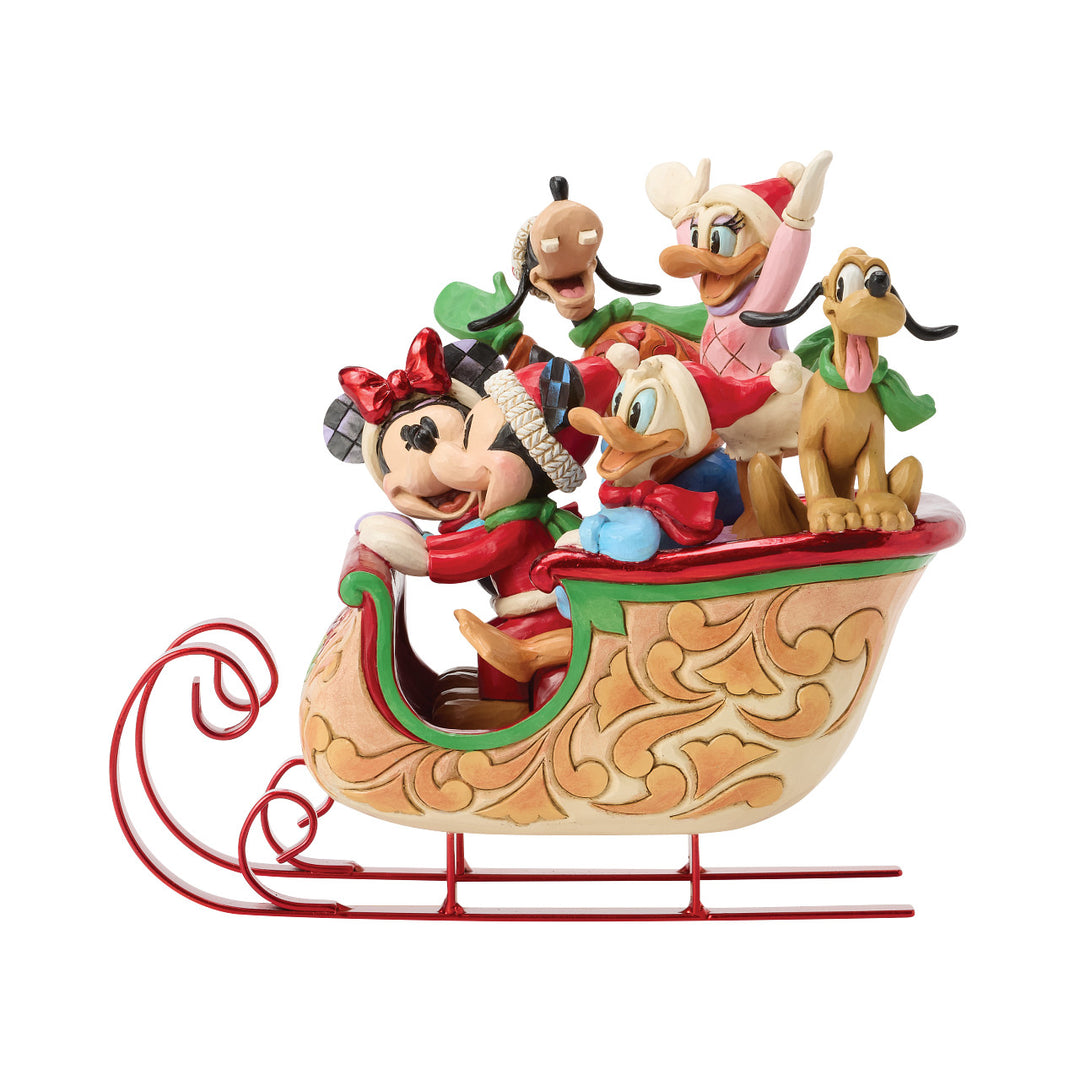 Disney Mickey & Friends Schlittenfahrt Weihnachten Jim Shore 6016883 Enesco
