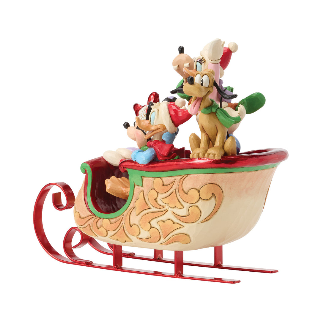 Disney Mickey & Friends Schlittenfahrt Weihnachten Jim Shore 6016883 Enesco