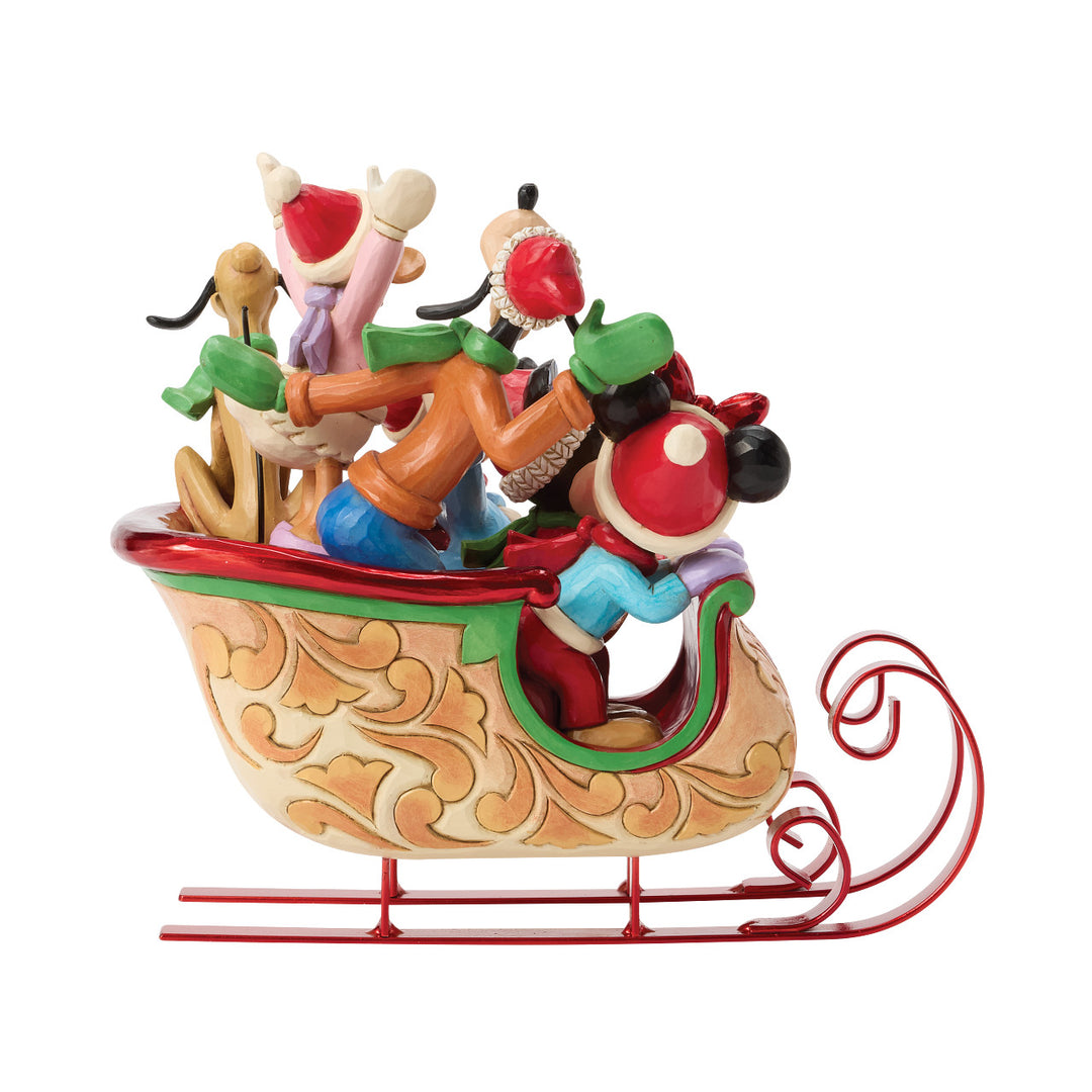 Disney Mickey & Friends Schlittenfahrt Weihnachten Jim Shore 6016883 Enesco