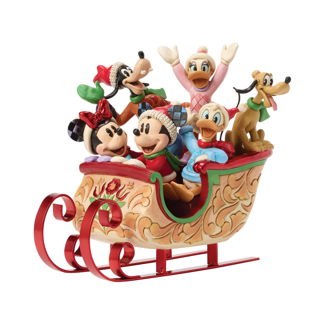 Disney Mickey & Friends Schlittenfahrt Weihnachten Jim Shore 6016883 Enesco