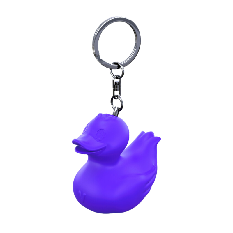 Ente Dunkel Blau Schlüsselanhänger aus Gießharz Duckychain Ducklin