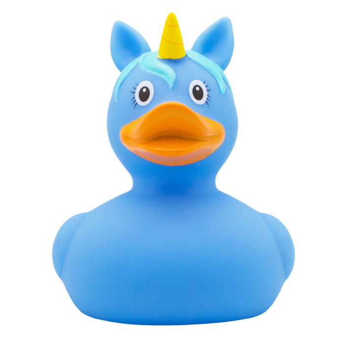 Einhorn Blau Ente Badeente Quietscheente Gummiente Lilalu