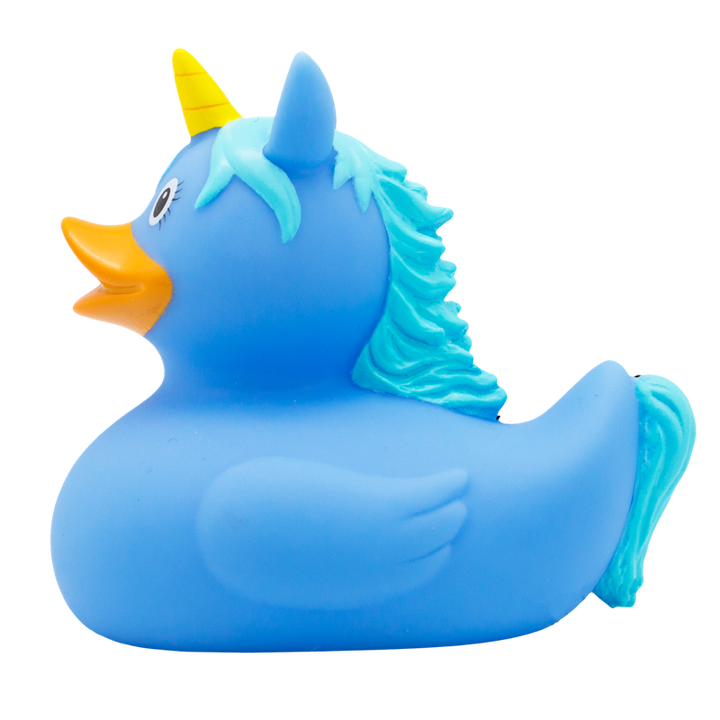 Einhorn Blau Ente Badeente Quietscheente Gummiente Lilalu