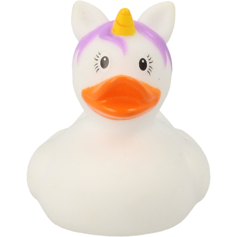 Mini Quietscheente Einhorn – Weiß, 4,5 Cm, Aus Vinyl, Badeente Für Kinder Ab 18 Monaten, Duckshop