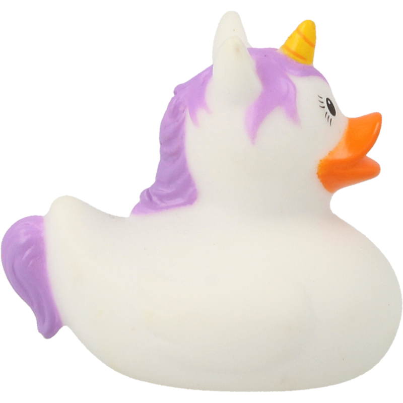 Mini Quietscheente Einhorn – Weiß – 4,5 Cm – Badeente Aus Vinyl – Geschenk & Spielzeug Ab 18 Monaten