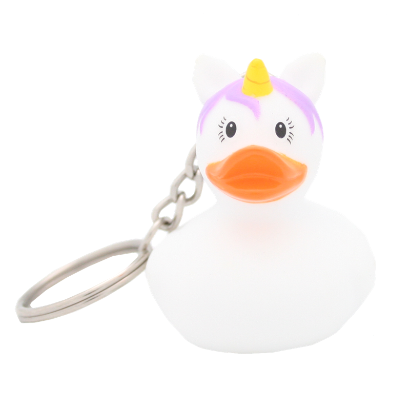 Schlüsselanhänger Mini Ente Einhorn Weiss Lilalu