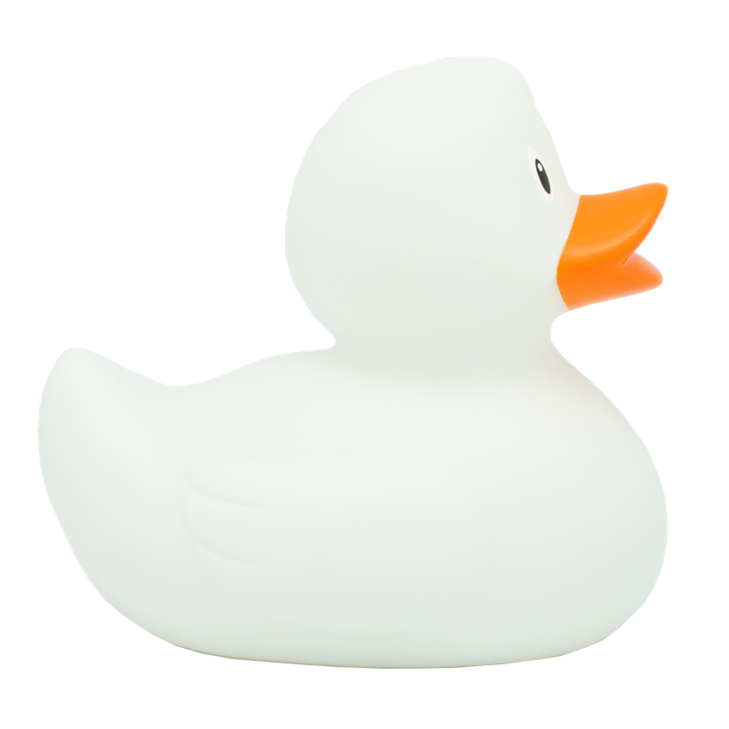 Duckshop Badeente Weiß Mit Herzchen – Inkl. Schlüsselanhänger, 8,5 Cm, Quietscheente, Geschenk Für Valentinstag & Sammler