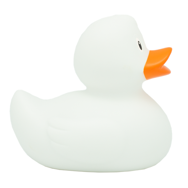 Duckshop Badeente Weiß Mit Herzchen – Inkl. Schlüsselanhänger, 8,5 Cm, Quietscheente, Geschenk Für Valentinstag & Sammler