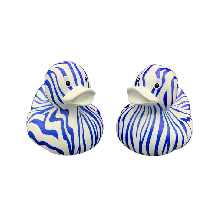 Zebra Weiss Blau Badeente Quietscheente Gummiente Entengalerie Duisburg