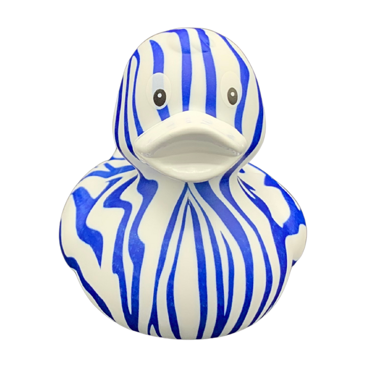 Zebra Weiss Blau Badeente Quietscheente Gummiente Entengalerie Duisburg