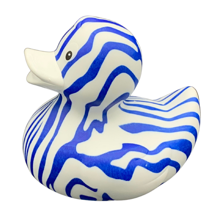Zebra Weiss Blau Badeente Quietscheente Gummiente Entengalerie Duisburg