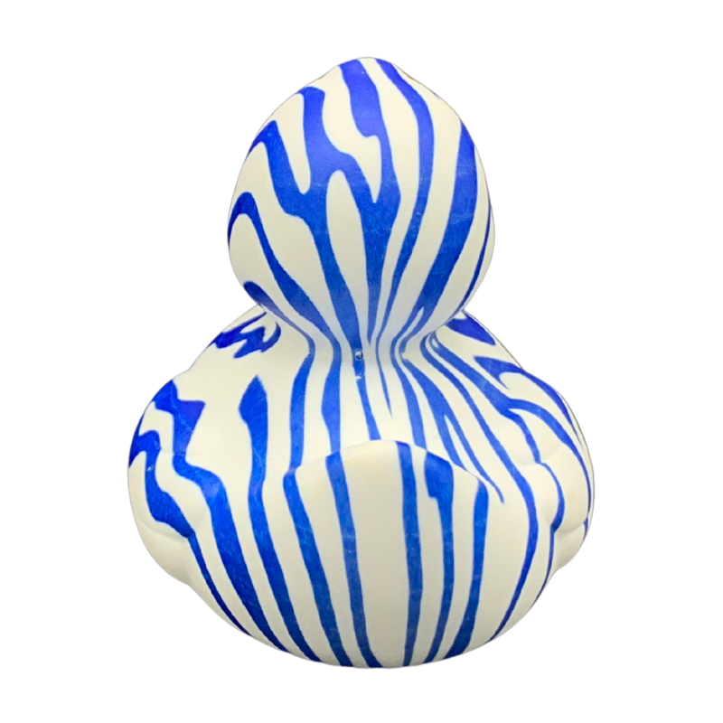 Zebra Weiss Blau Badeente Quietscheente Gummiente Entengalerie Duisburg