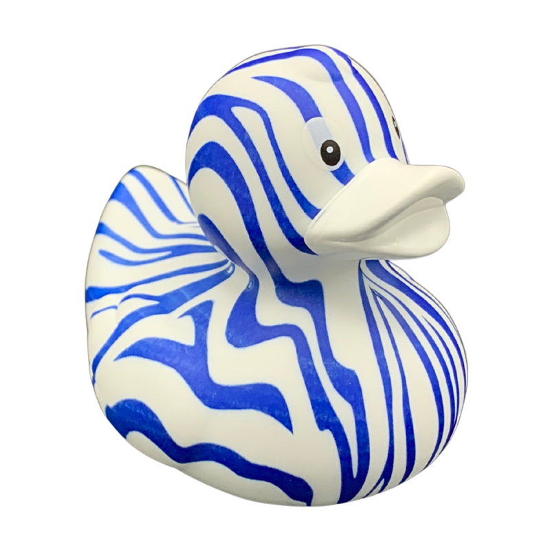 Zebra Weiss Blau Badeente Quietscheente Gummiente Entengalerie Duisburg