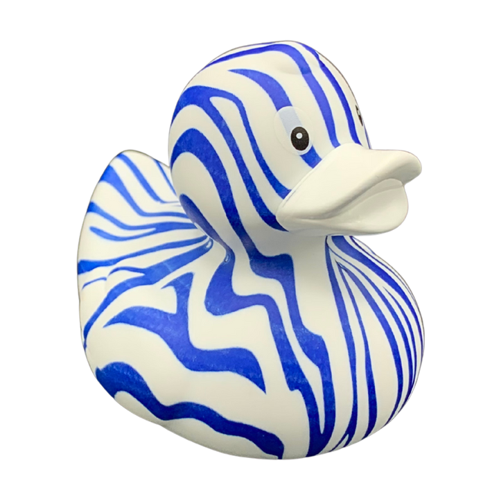 Zebra Weiss Blau Badeente Quietscheente Gummiente Entengalerie Duisburg