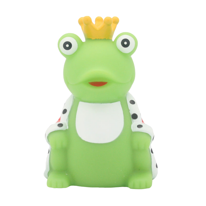 Froschkönig mit Umhang Quietschefrosch Badetier Lilalu