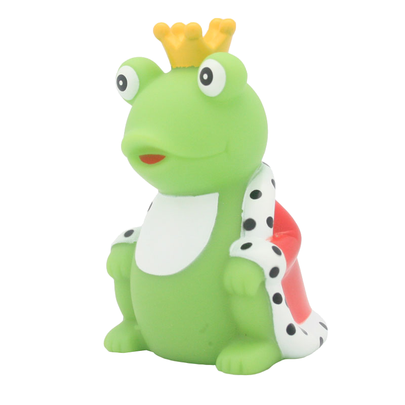 Froschkönig mit Umhang Quietschefrosch Badetier Lilalu