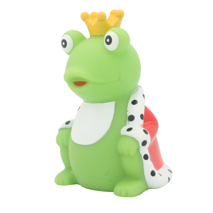 Froschkönig mit Umhang Quietschefrosch Badetier Lilalu