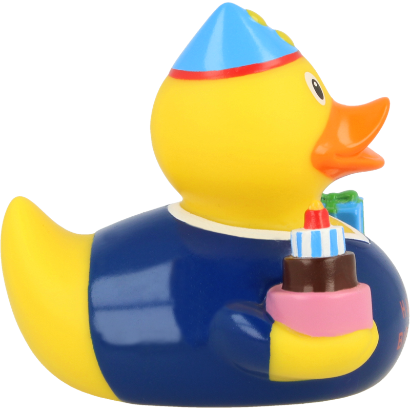 Geburtstag Ente Blau Badeente Quietscheente Gummiente Lilalu