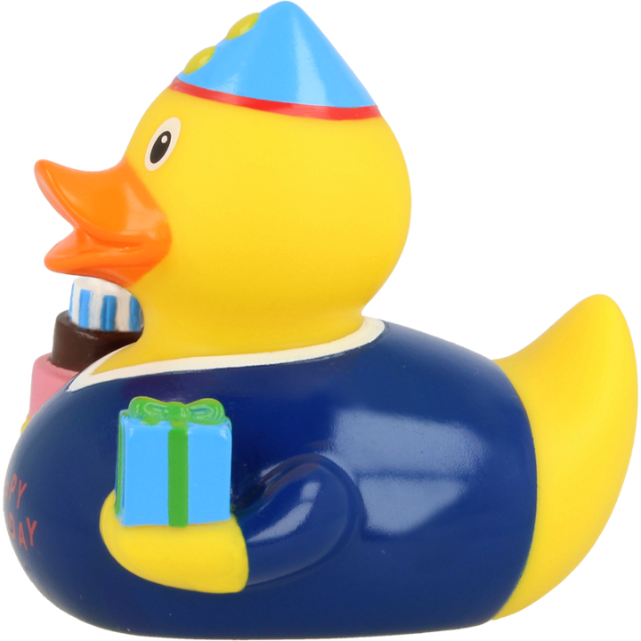 Geburtstag Ente Blau Badeente Quietscheente Gummiente Lilalu