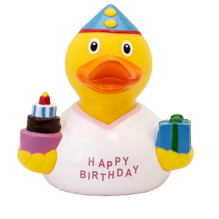 Geburtstag Ente Weiss Badeente Quietscheente Lilalu