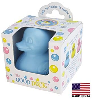 Good Duck Sicheres Baby Beißspielzeug Badeente Blau CelebriDucks
