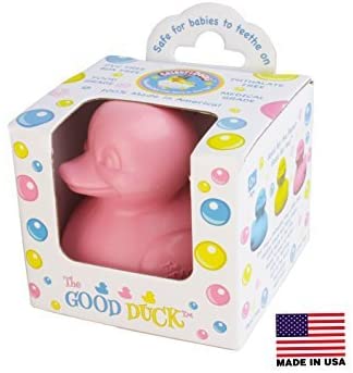 Good Duck Sicheres Baby Beißspielzeug Badeente Rosa CelebriDucks