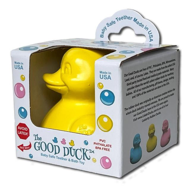 Good Duck Sicheres Baby Beißspielzeug Badeente Gelb CelebriDucks