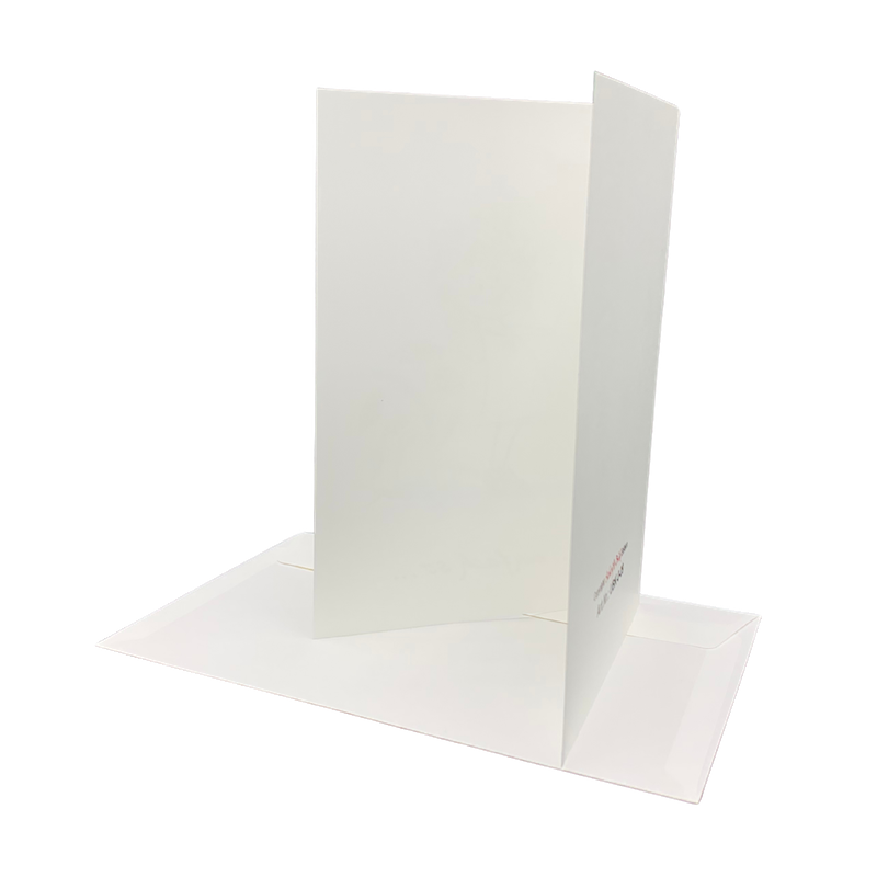 Grußkarte Klappkarte von Heidemarie Brosien Rückseite mit Umschlag