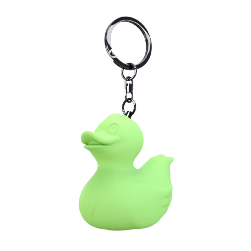 Ente Hell Grün Schlüsselanhänger aus Gießharz Duckychain Ducklin